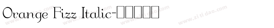 Orange Fizz Italic字体转换